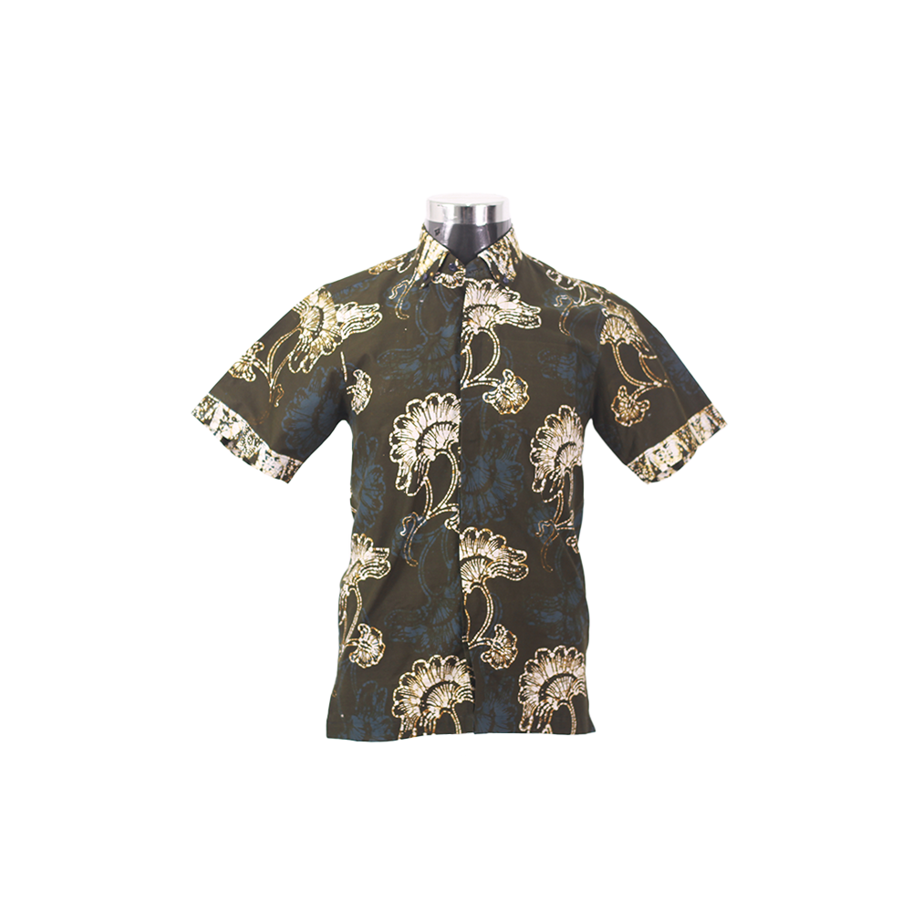 KEMEJA BATIK LELAKI  COTTON LENGAN PENDEK