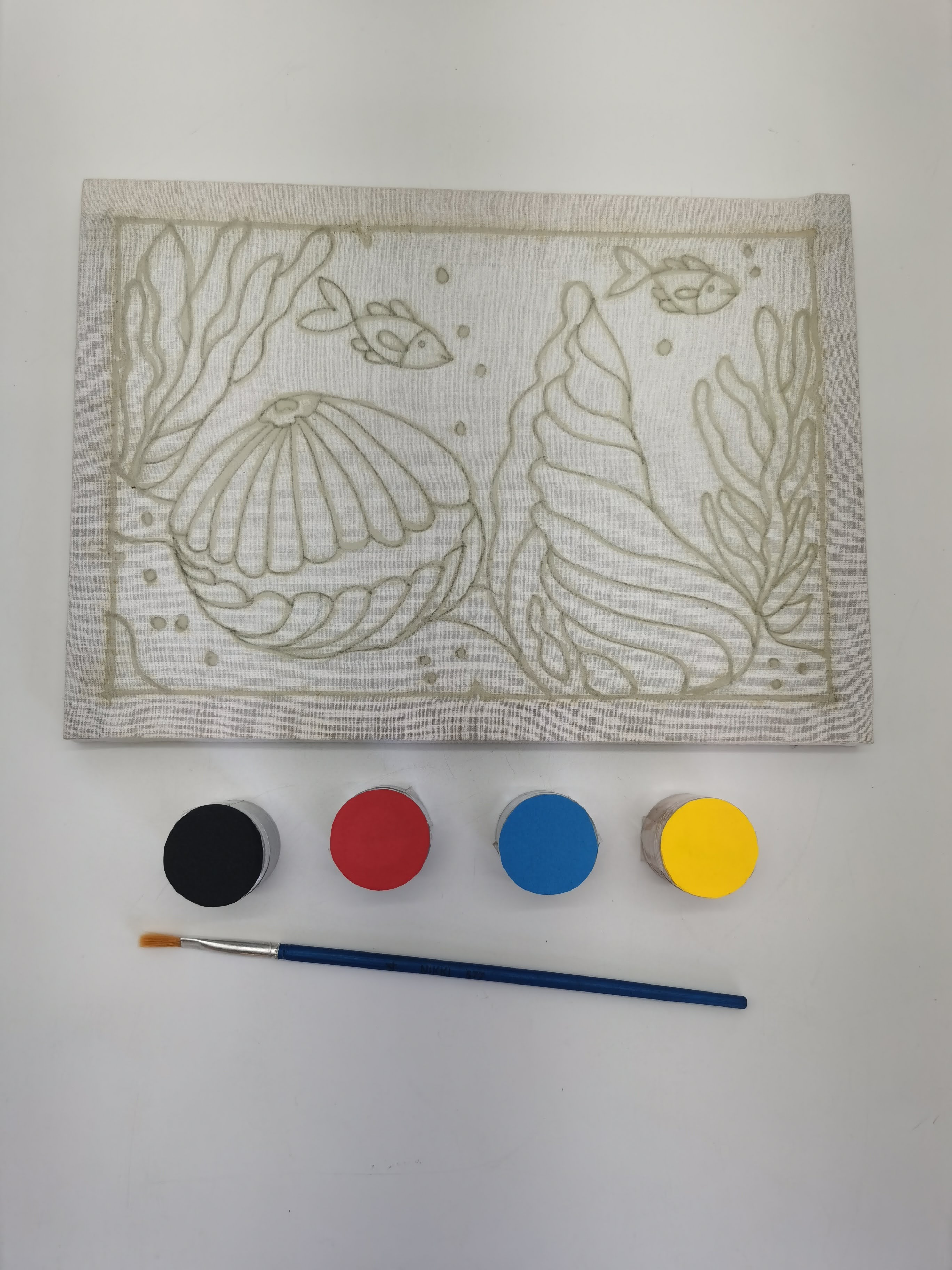 BATIK PAINTING SET (MOTIF - OCEAN)