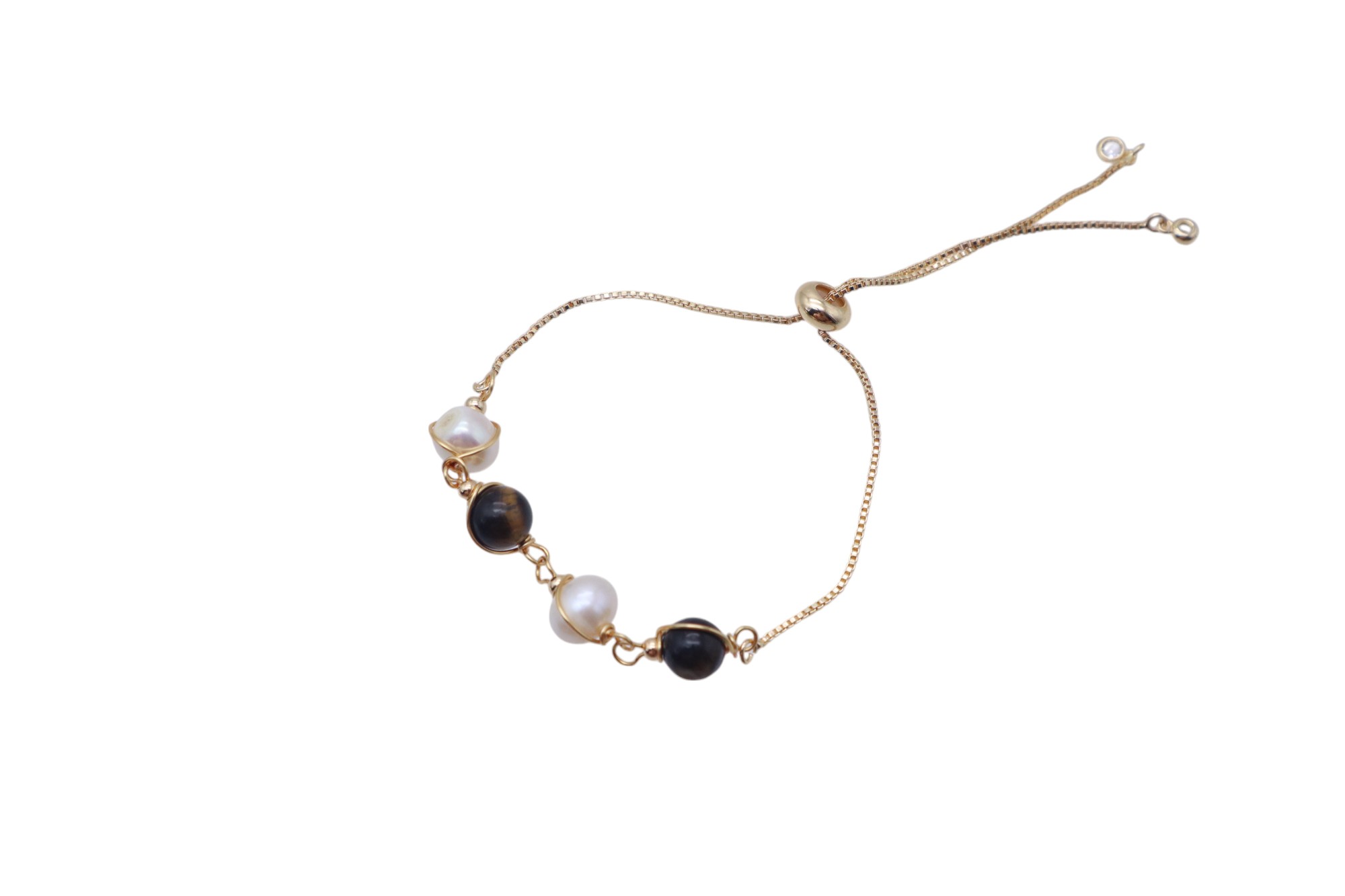 PURE PEARL AND PRECIOUS STONE BRACELET
