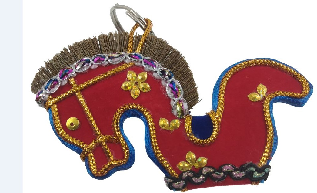 KEYCHAIN KUDA KEPANG KECIL  MERAH