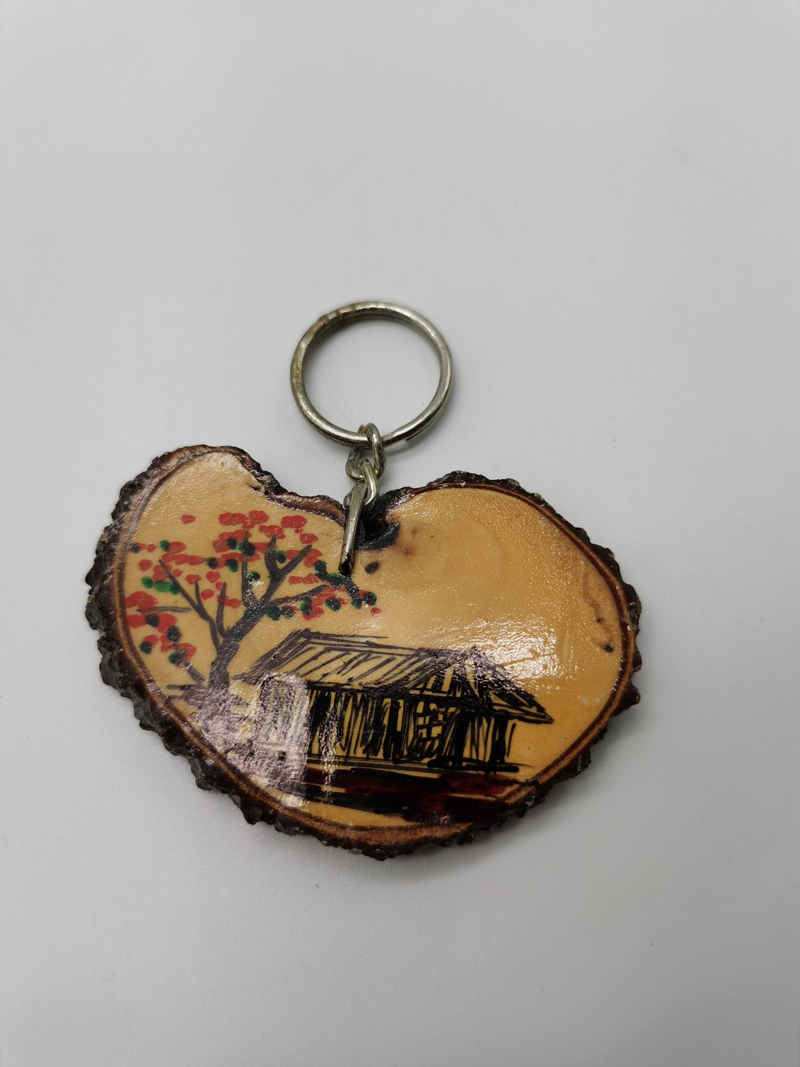 KEYCHAIN KAYU ASAM LAKARAN RUMAH