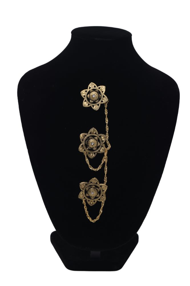 KERONGSANG BERANTAI 3 TINGKAT BUNGA PEONY