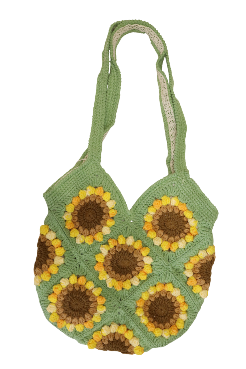 SUNFLOWER GRANNY  SQUARE BAG