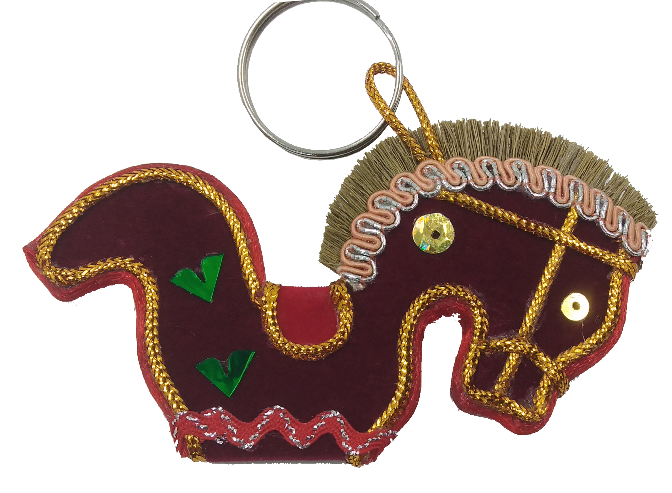 KEYCHAIN KUDA KEPANG KECIL  MAROON