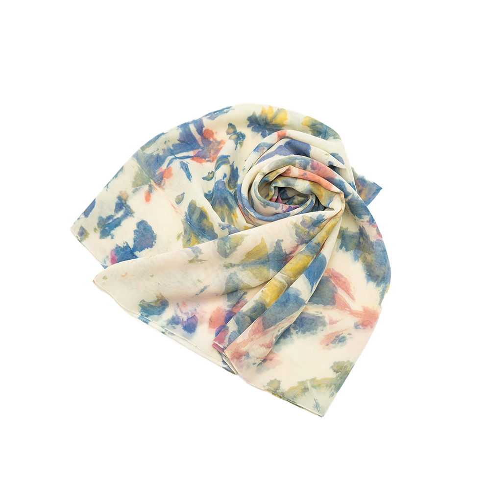 SHIBORI'S TIE DYE SQUARE SHAWL