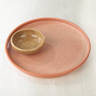 (SET) CERAMIC PLATE + CERAMIC SAMBAL BOWL