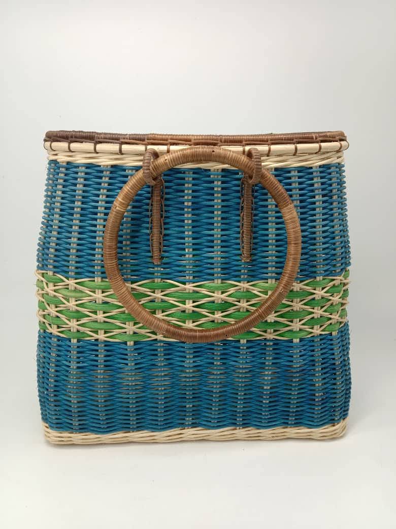 BAKUL ROTAN KEMASAN KULIT ROTAN