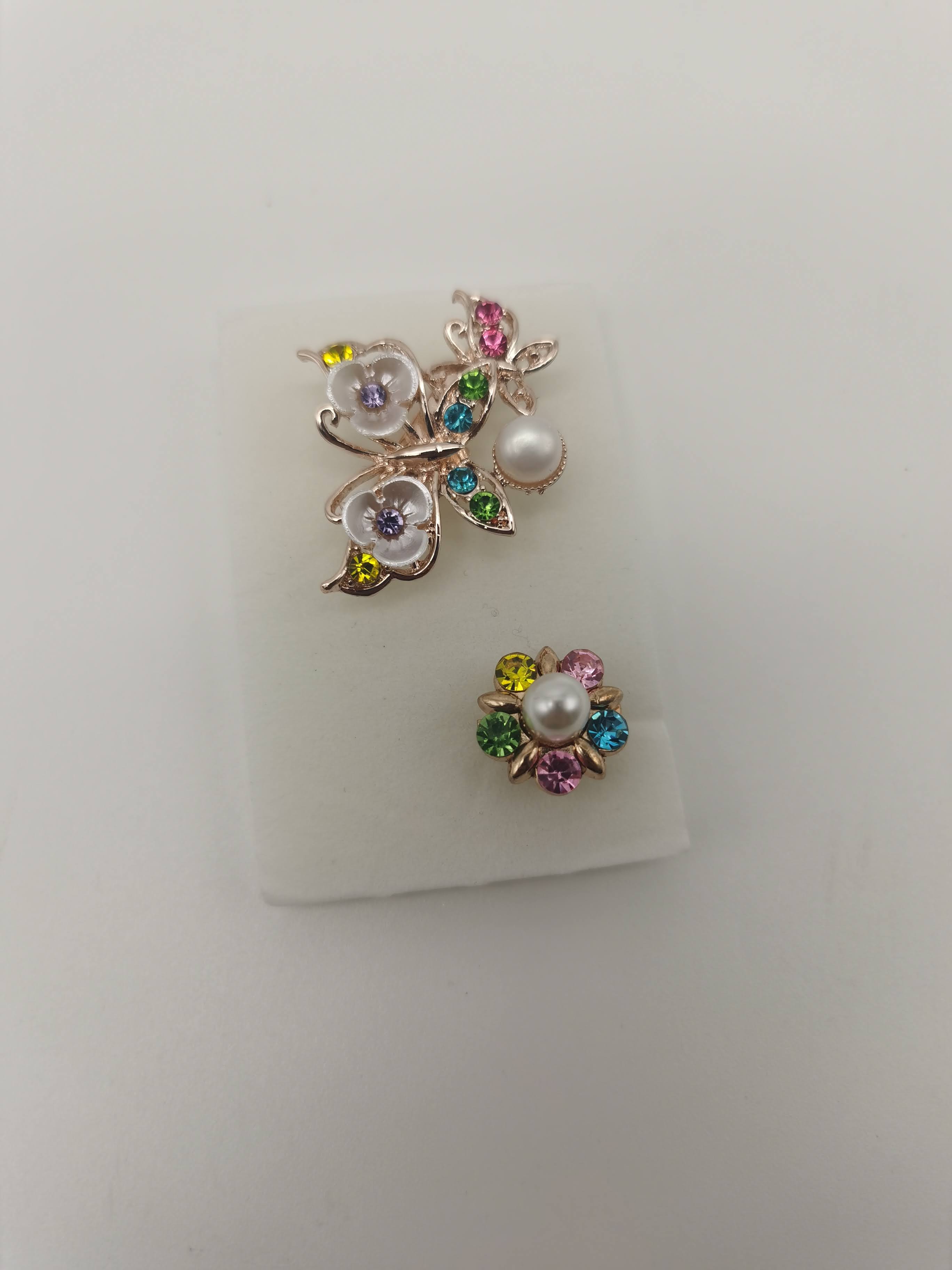 SET PIN WANITA BUNGA PURLE