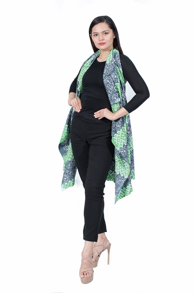 BATIK COTTON 2.5 METER BLACK GREEN