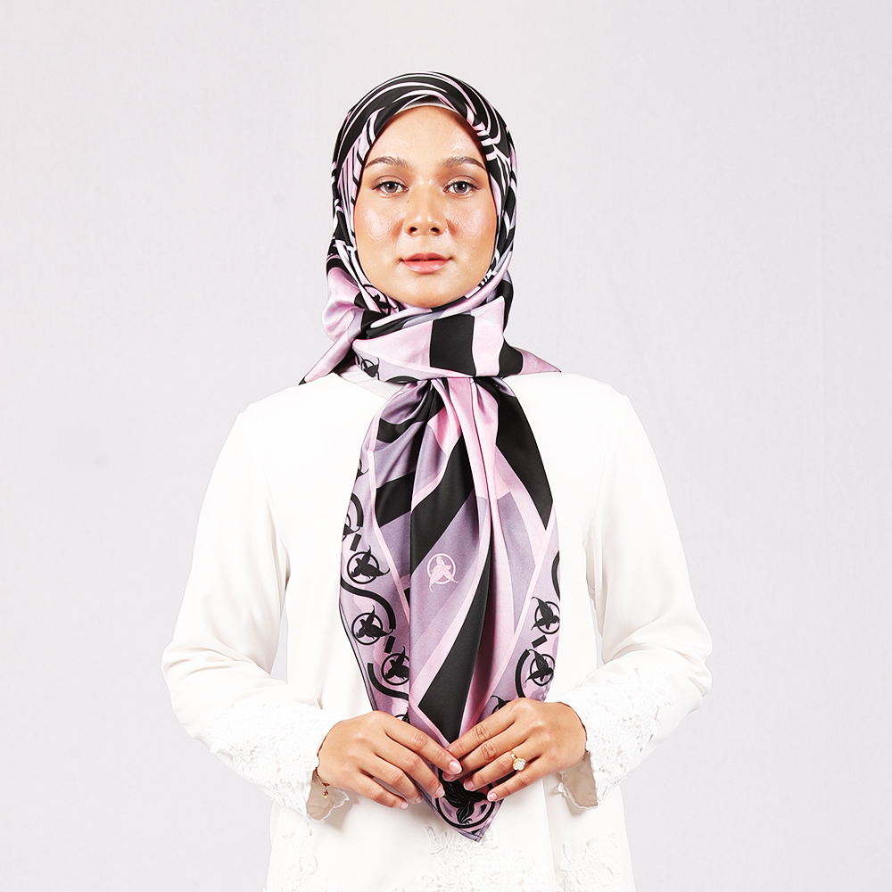 EAGLE MOTIF (PURPLE PINK) SCARF
