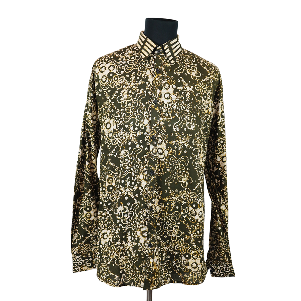 KEMEJA BATIK LELAKI  COTTON LENGAN PANJANG
