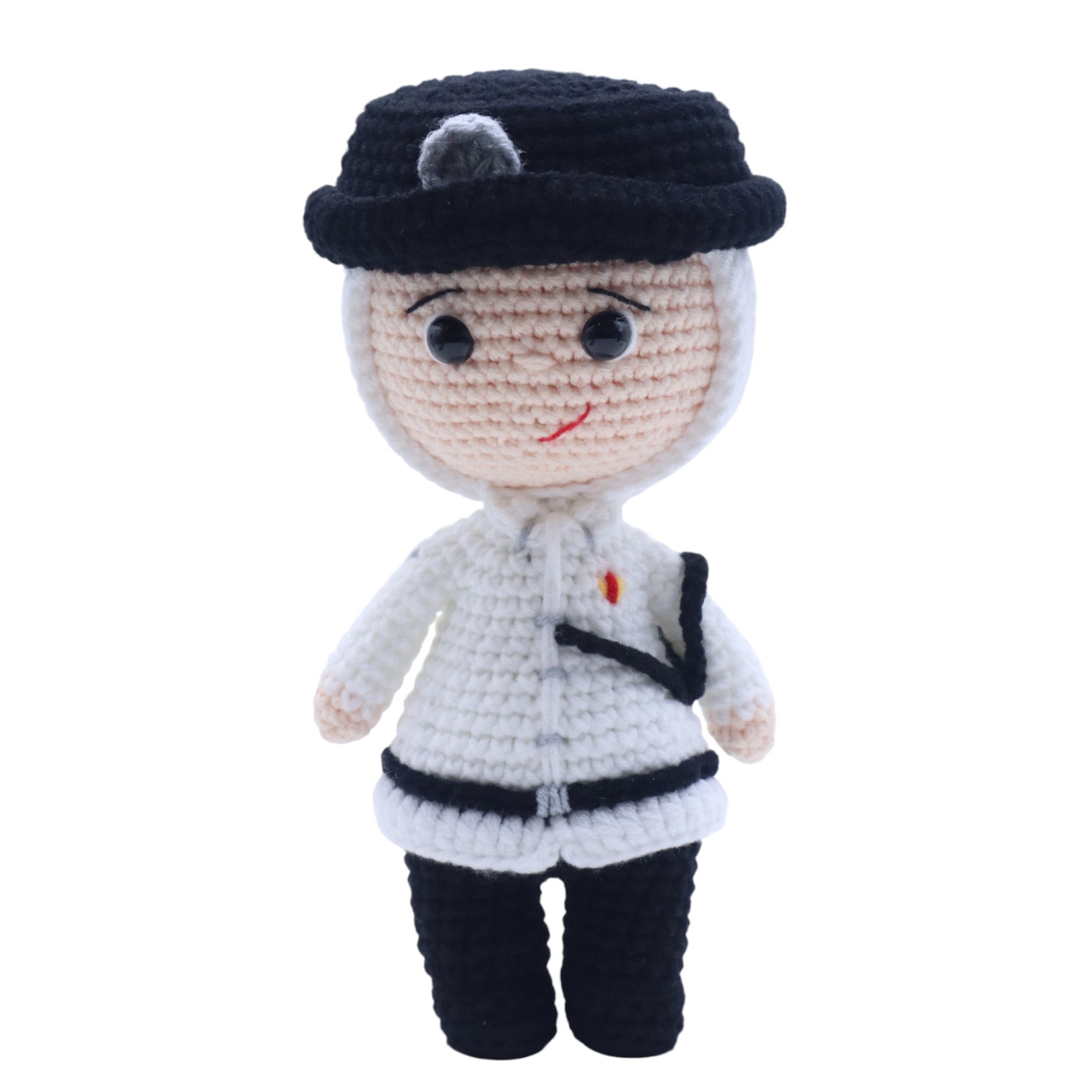 CUTE TRAFFIC POLICE WOMEN & MAN CHROCHET DOLL