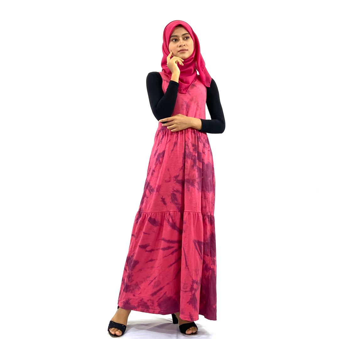 SLEEVELESS DRESS BATIK TIE & DYE