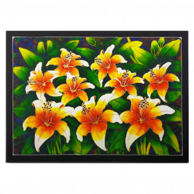 WHITE LILY BATIK PAINTING