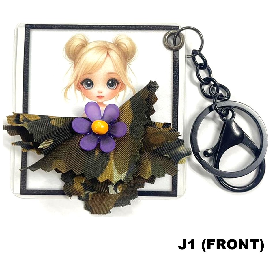 BATIK ALPHABET KEYCHAIN - J