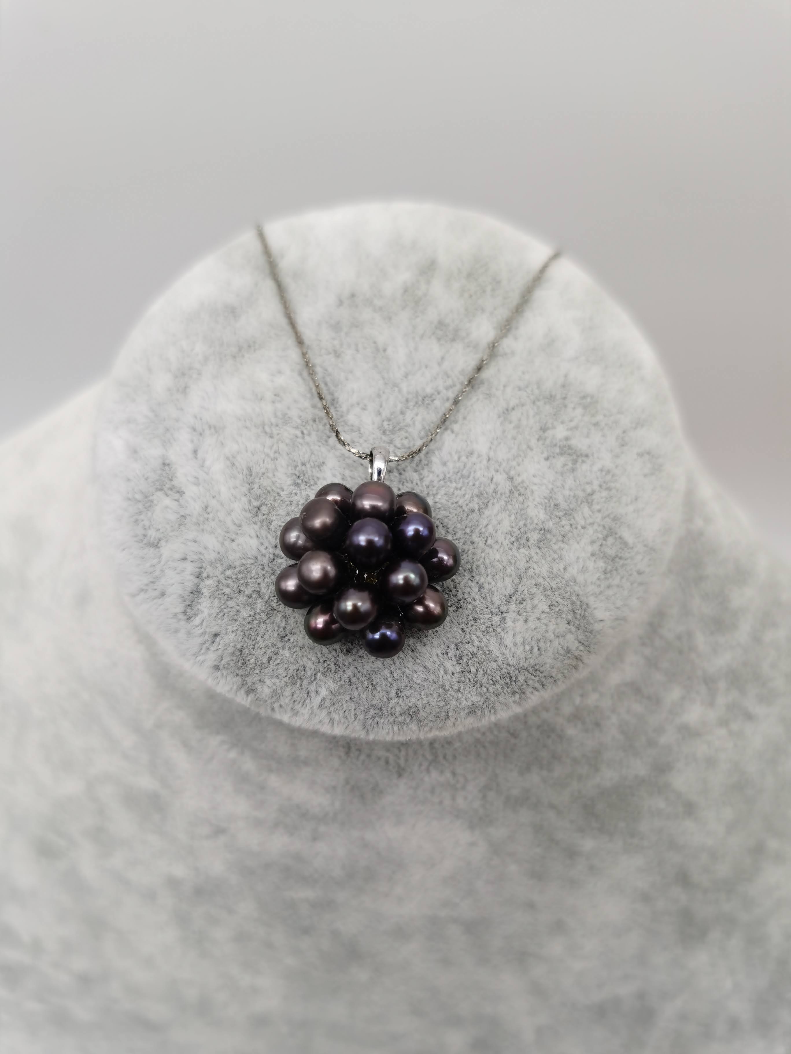 PENDANT MUTIARA AIR  TAWAR HITAM