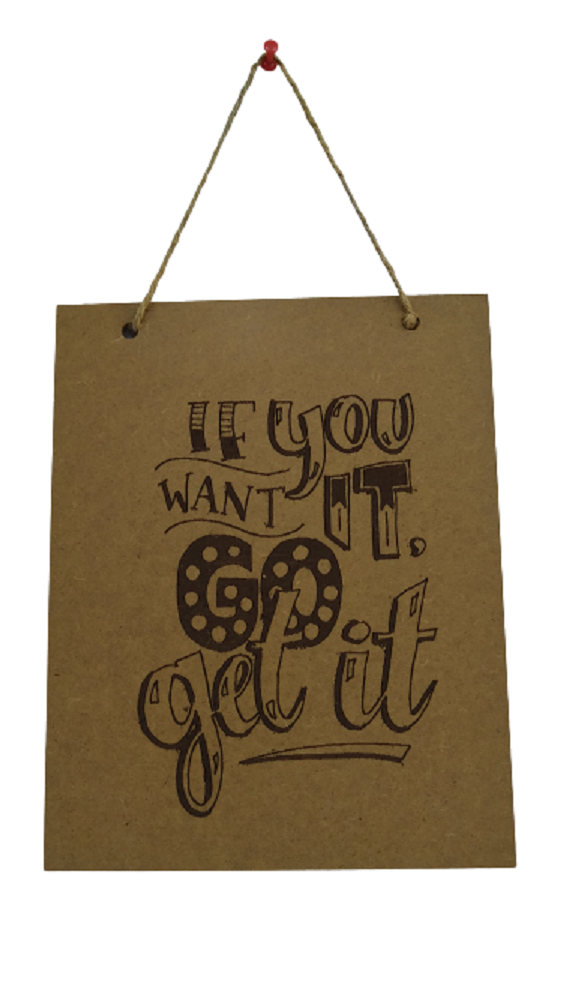 MOTIVATION TEXT LASER CUT