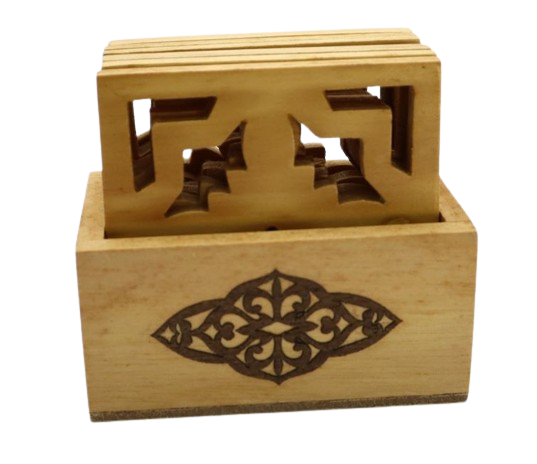 6 PIECES COASTER WITH HOLDER