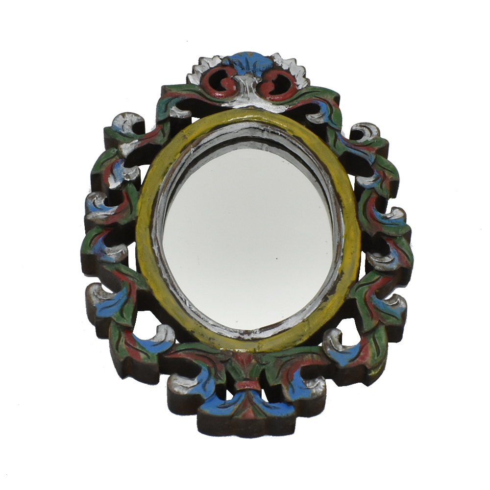 (PRE -ORDER) - CERMIN BINGKAI KAYU BERWARNA