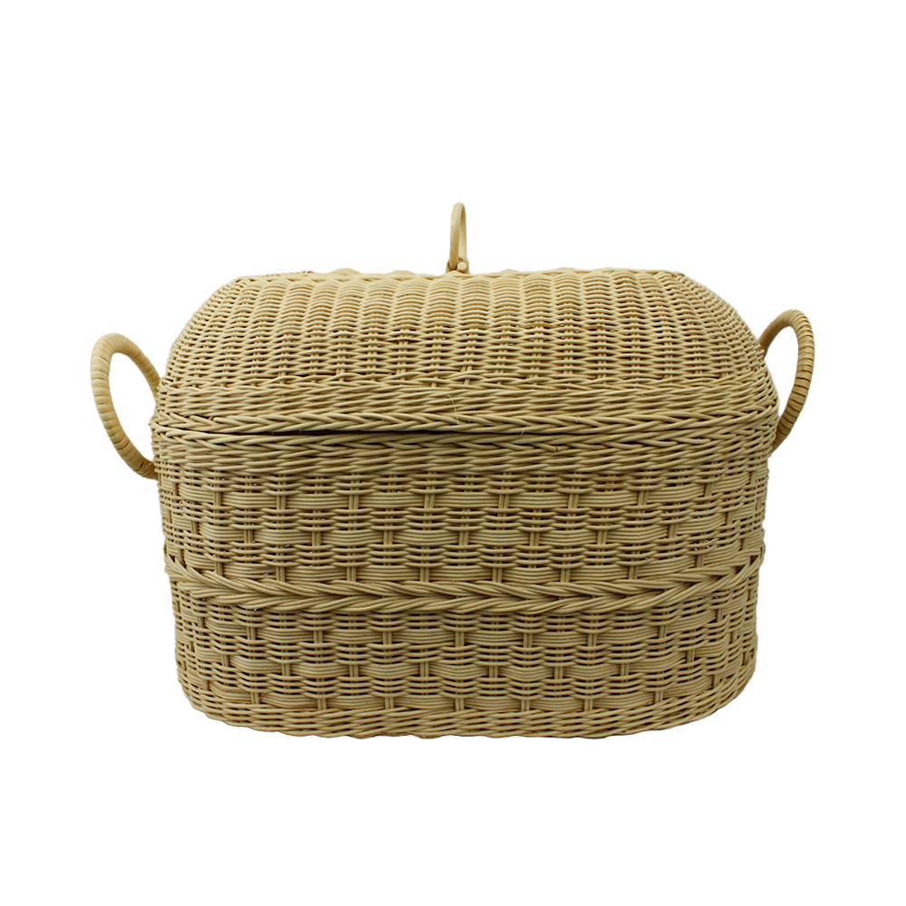 (PRE-ORDER) BAKUL 'PICNIC' ROTAN BERTUTUP