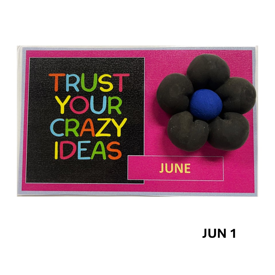 FRIDGE MAGNET DRY CLAY FLOWER - JUNE