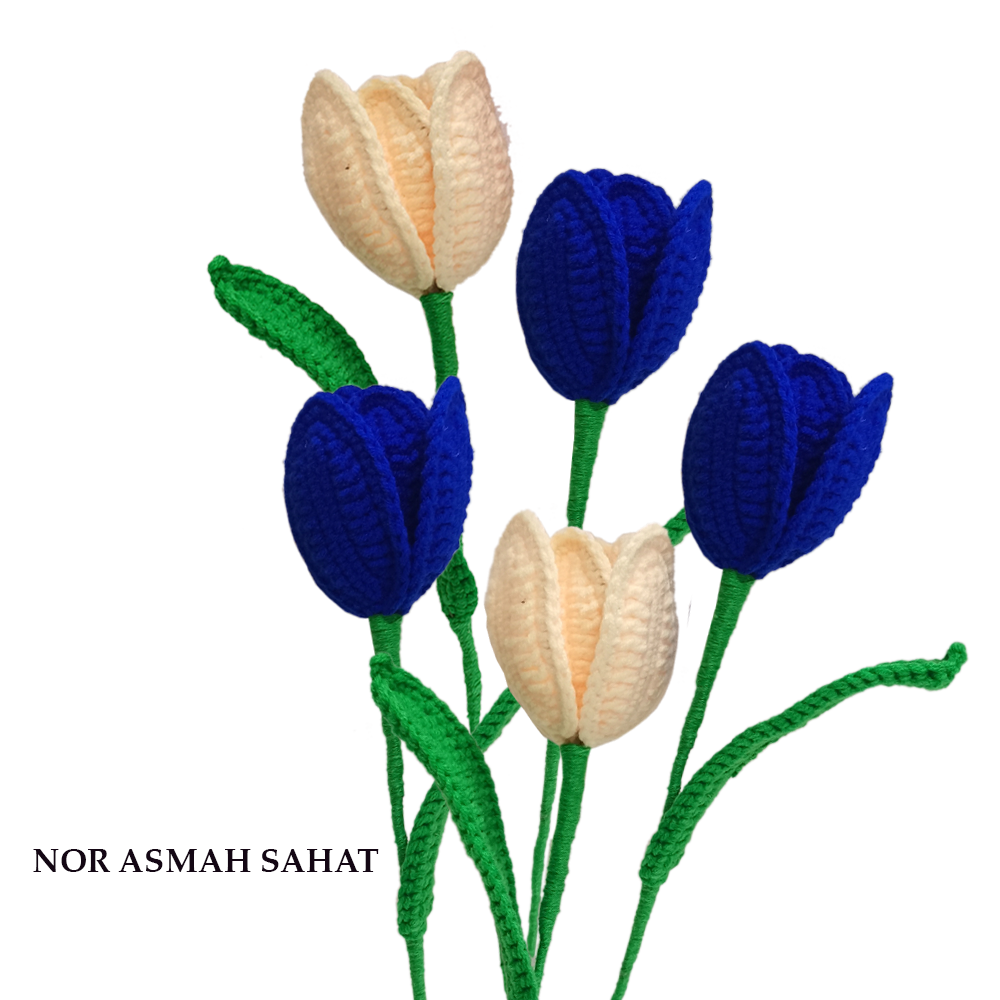 BUNGA TULIP CROCHET (5 KUNTUM)-192