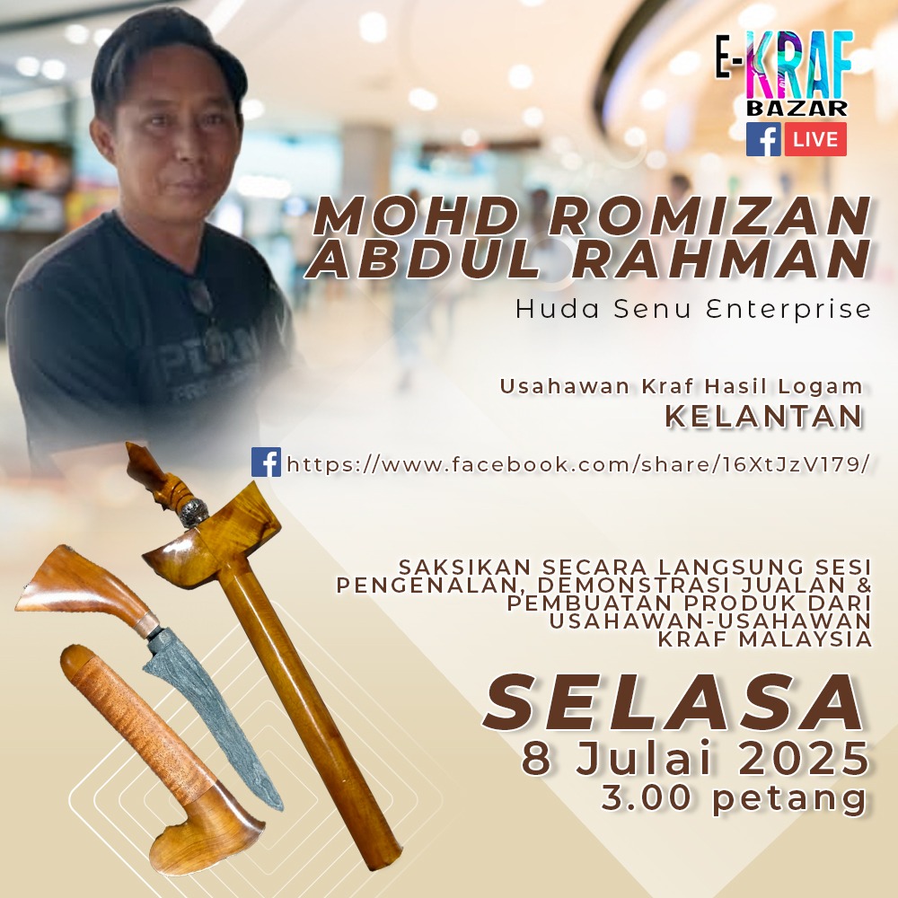 EKB LIVE - KENALI USAHAWAN KRAF HASIL LOGAM BERSAMA MOHD ROMIZAN ABDUL RAHMAN DARIPADA HUDA SENU ENTERPRISE