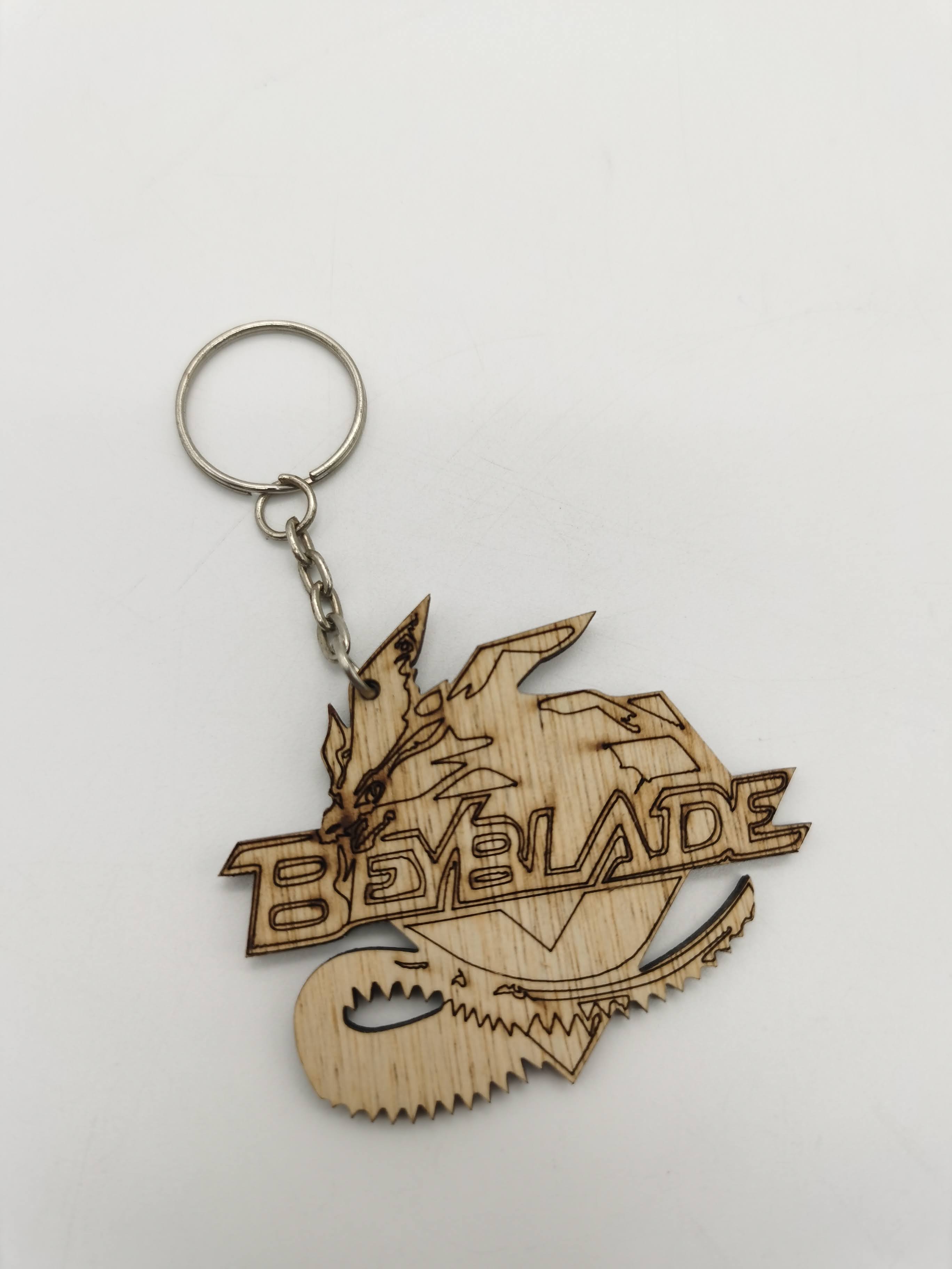 WOOD KEYCHAIN BEYBLADE