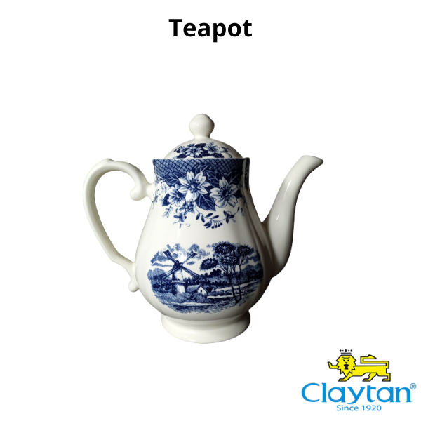 TEA POT WINDMILL BLUE