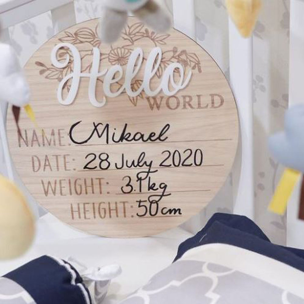 HELLO ANNOUNCEMENT PLAQUE