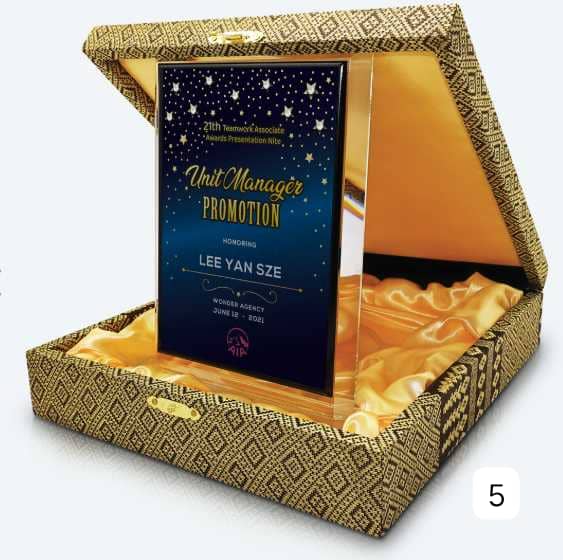 CRYSTAL AWARD PLAQUE FULL COLOUR PRINTING