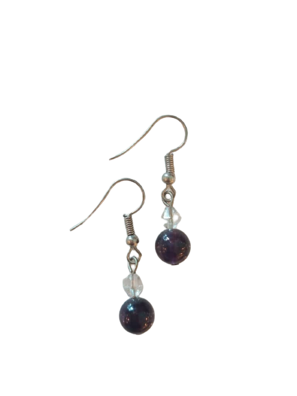 AMETHYST EARING 8MM