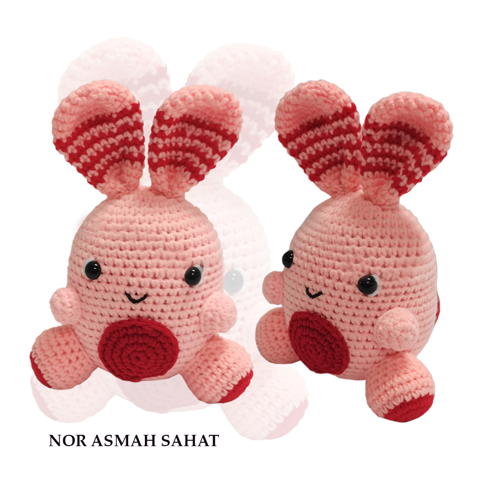 (348) AMIGURUMI RABBIT - 3 UNIT