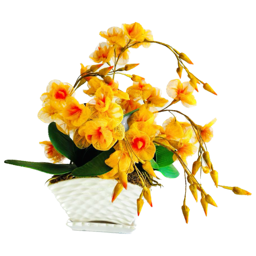 GUBAHAN BUNGA DAUN GETAH