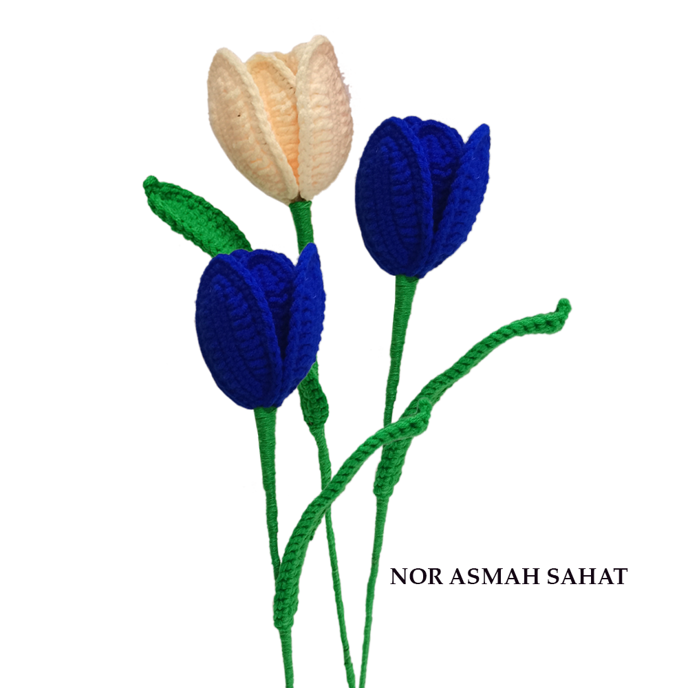 BUNGA TULIP CROCHET (3 KUNTUM)-190