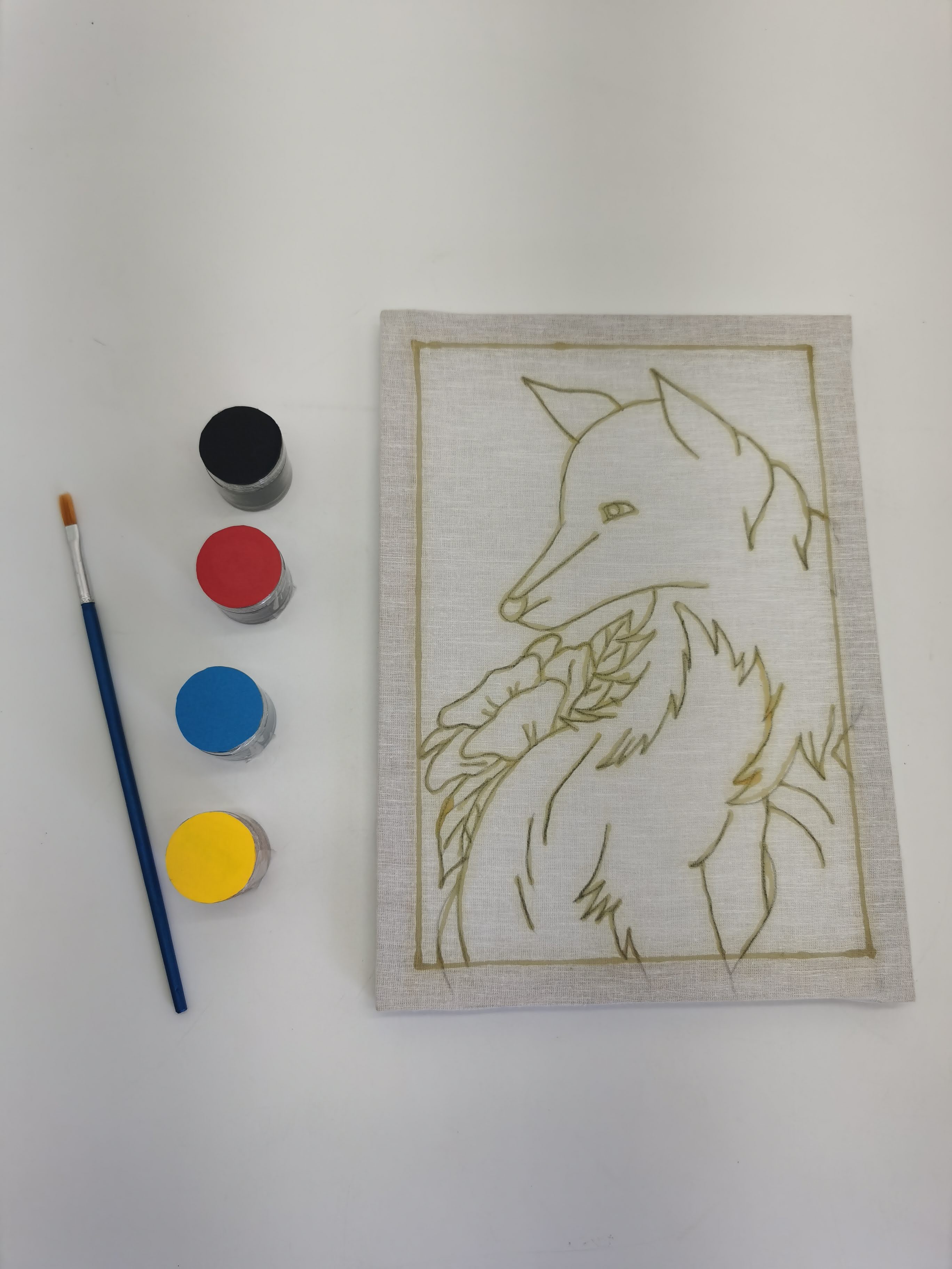 BATIK PAINTING SET (MOTIF - WOLF)