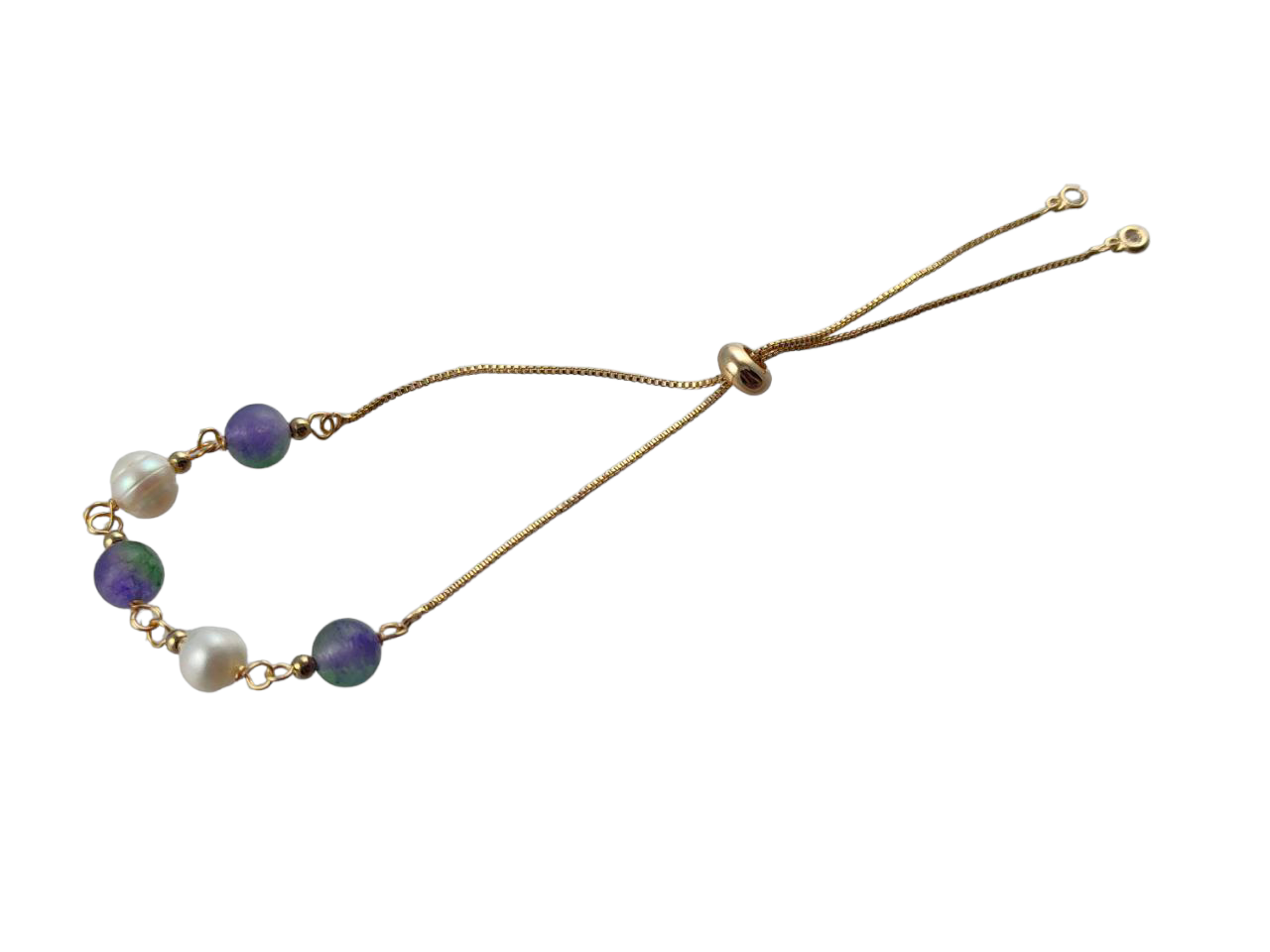 PURE PEARL AND PRECIOUS STONE BRACELET