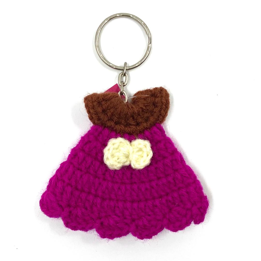 CROCHET GOWN KEY CHAIN