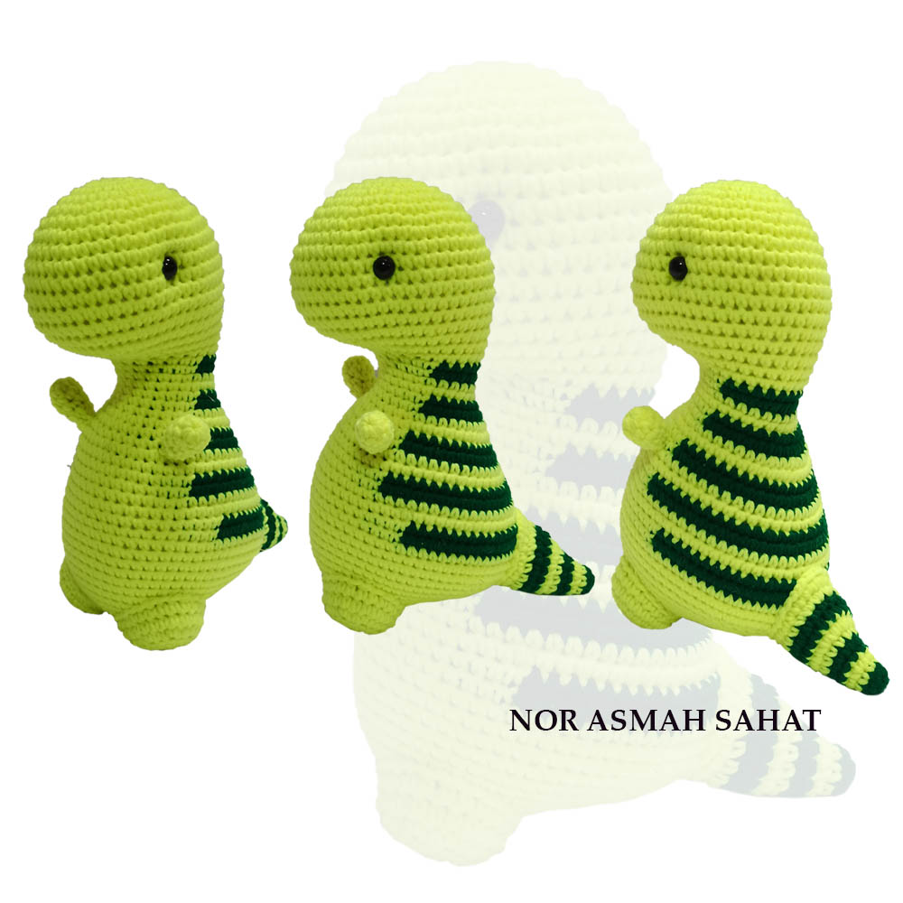 (420) AMIGURUMI DINO - 3 UNIT