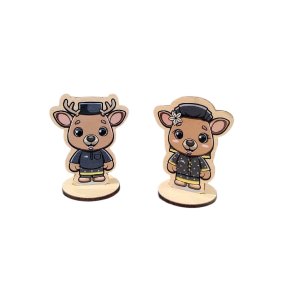 RUSA SAMBAR (JANTAN DAN BETINA) WOOD STAND SET