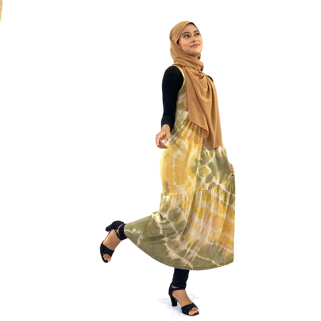SLEEVELESS DRESS BATIK TIE & DYE