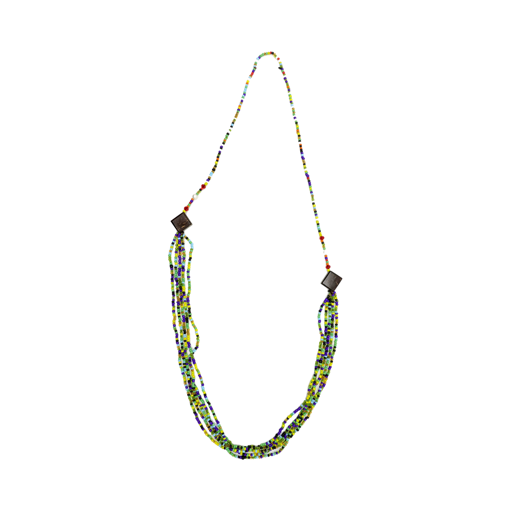5 LAYER BEADS & COCONUT SHELL  NINA NECKLACE