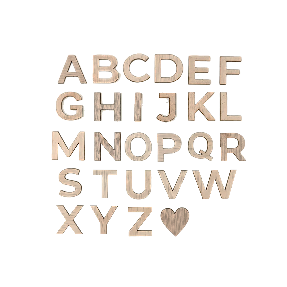 WOODEN NUMBERS & ALPHABET SET
