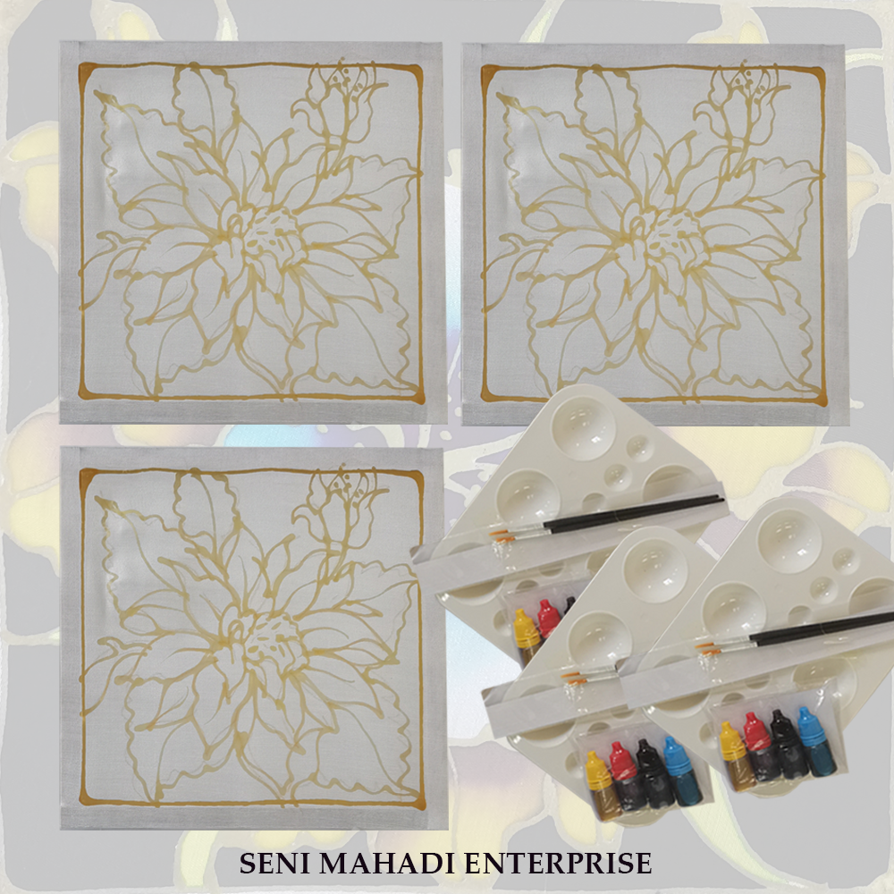 (127) BATIK KIT DIY BUNGA KEKWA  (COMBO 3)