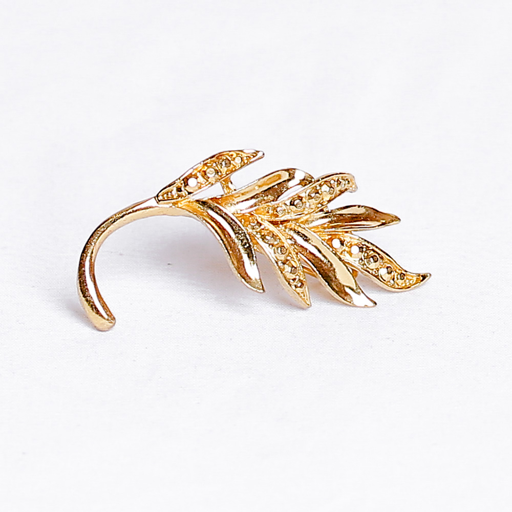 BROOCH COCONUT LEAVE (GOLD PLATED)
