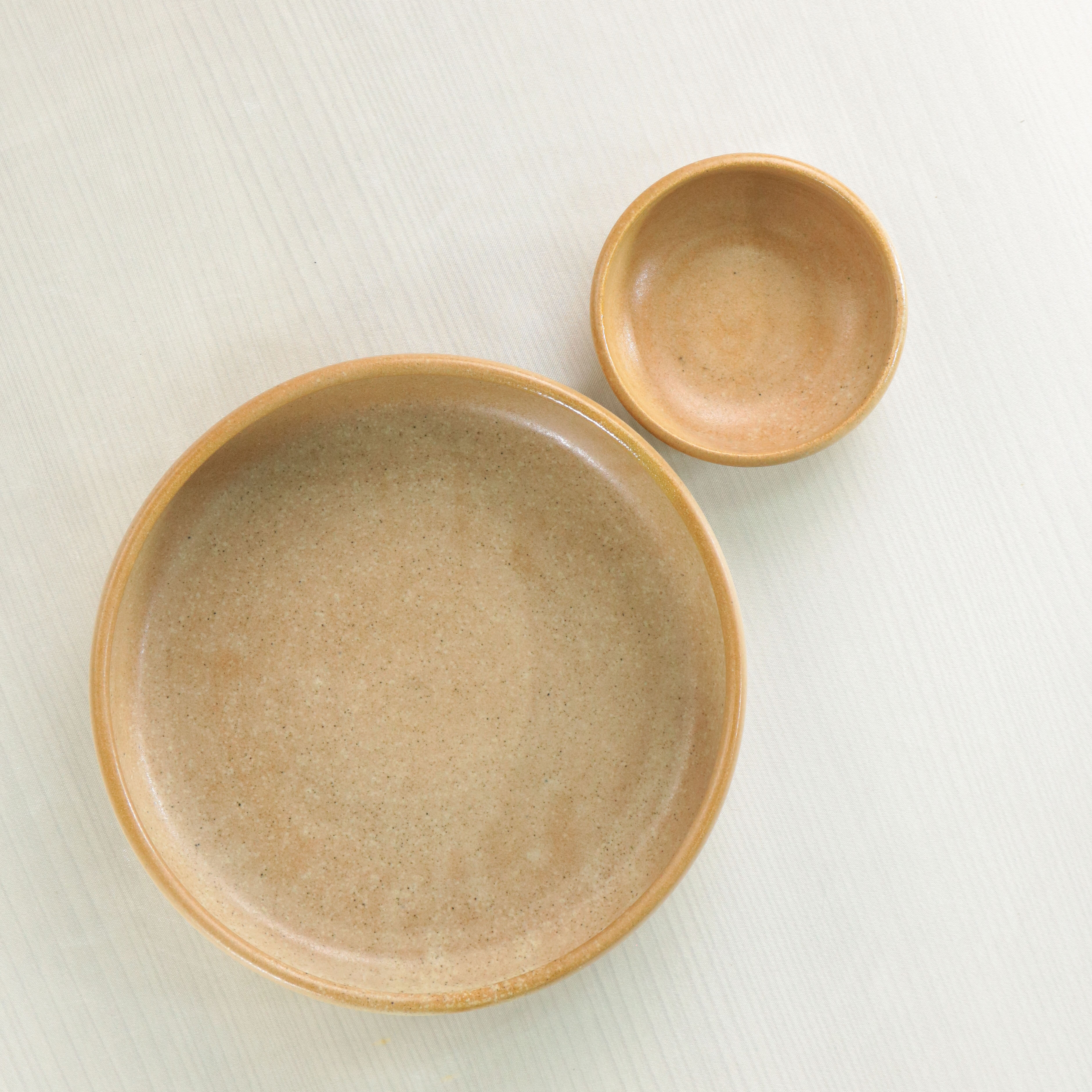 (SET) MANGKUK CETEK BESAR SERAMIK + MANGKUK SAMBAL SERAMIK