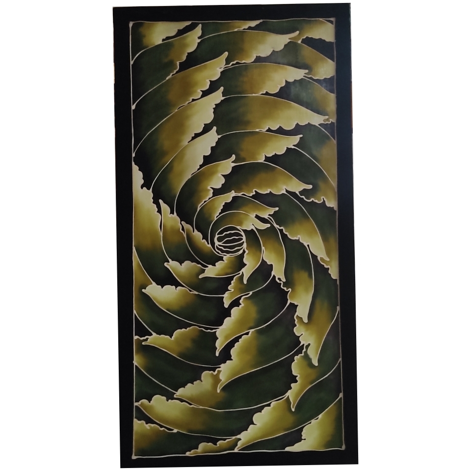 COCONUT LEAVES BATIK PAINTING