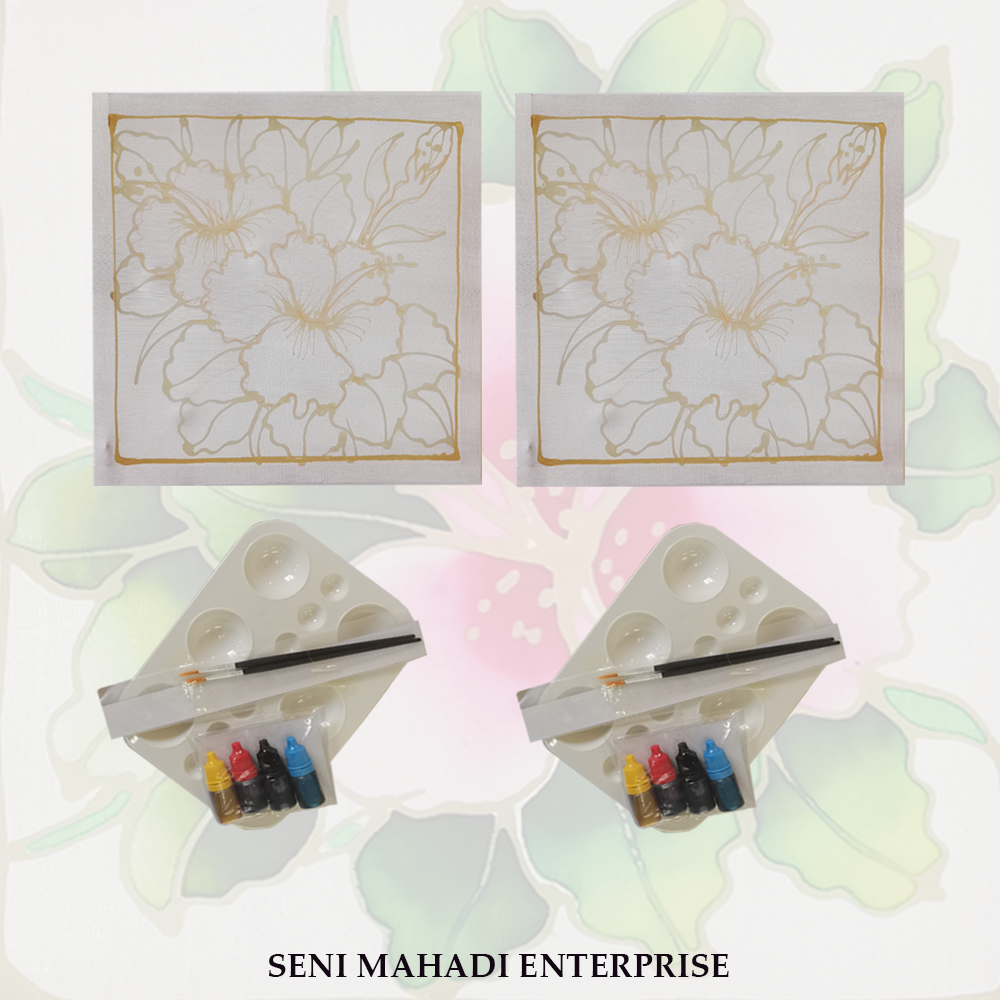 (114) BATIK KIT DIY BUNGA RAYA 2 ( COMBO 2)