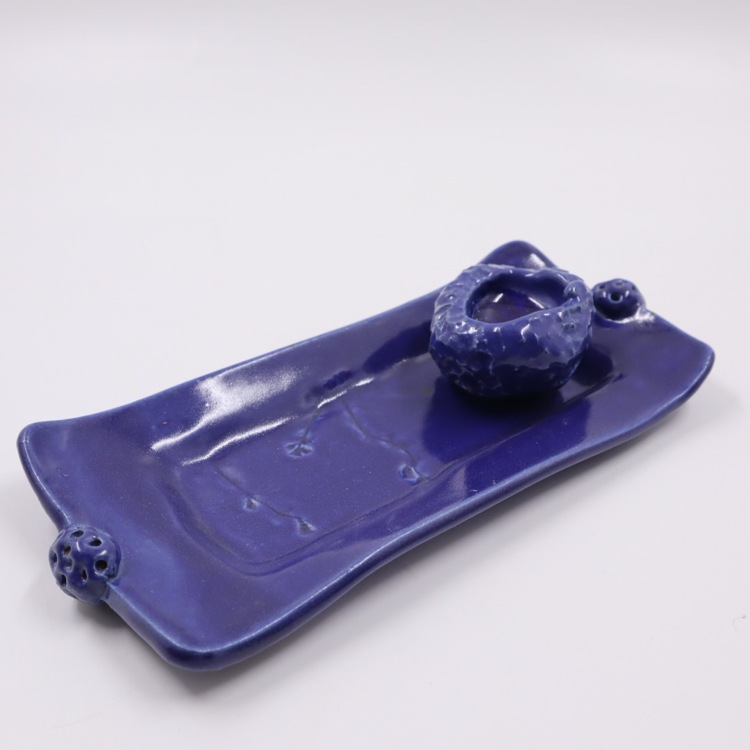 CERAMIC LONG PLATE WITH DECORATION BOWL