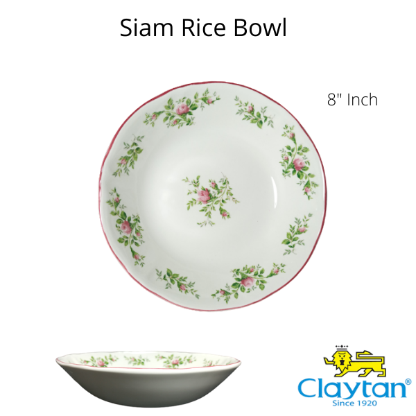 CLAYTAN - SIAM RICE BOWL MOSS ROSE